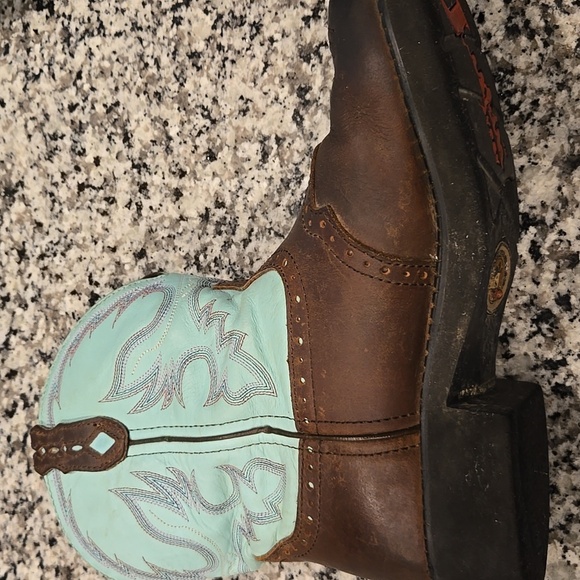 JUSTIN GYPSY CASUAL FOOT WITH BAY APACHE COWHIDE FOOT COWGIRL BOOTS. SIZE 8.5 - Picture 10 of 11